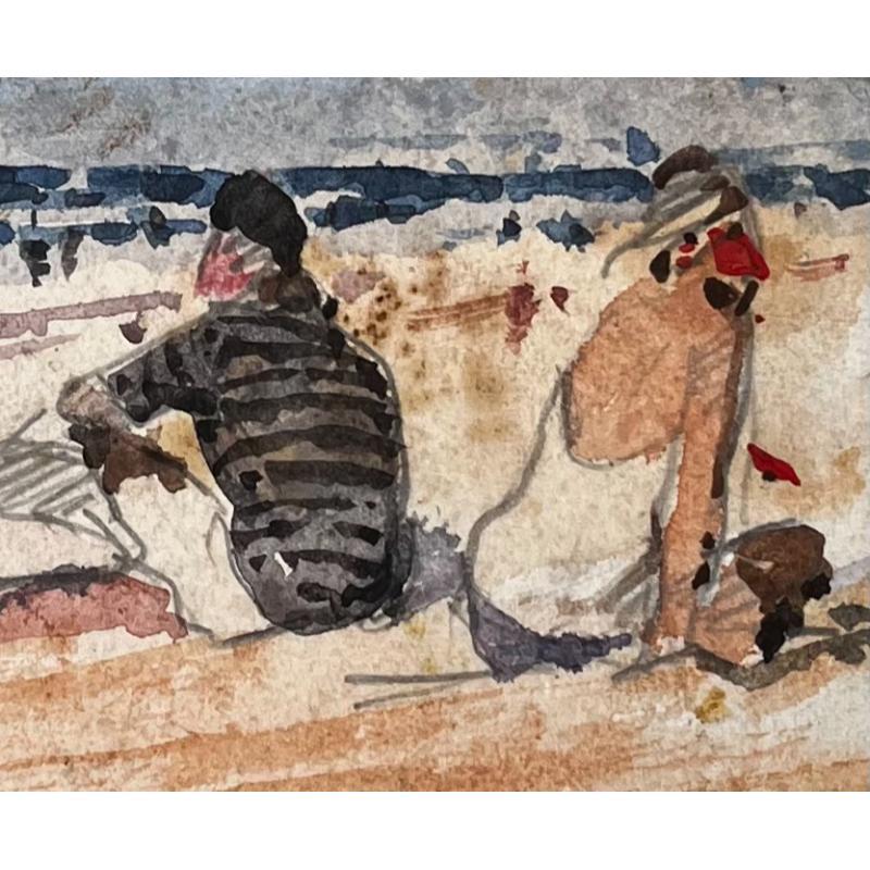 Paysage impressionniste français - « Flèches appréciant une journée au bord de la mer » en vente 4