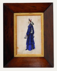 Fine 19th Century Chinese School Watercolour - Portrait of a Male Courtier