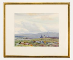 Frank Richards RBA (1863-1935) Newlyn School - Gerahmtes Aquarell, Moors Edge