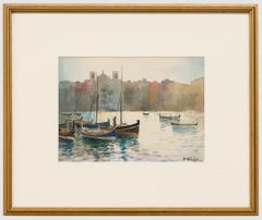 Joseph Galea (1904-1985) - Mid 20th Century Watercolour, Evening Light, Malta