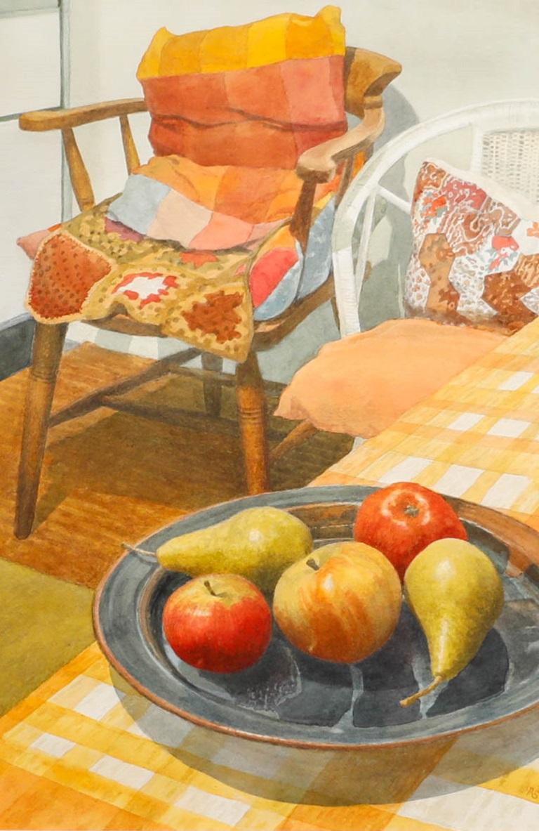 Robert Sawyers (1923-2002) - 20th Century Watercolour, Fruit on Gingham - Art by Unknown