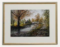 Paul Alexander Nicholas (1943-2007) - Acquerello con cornice, Un tocco d'autunno