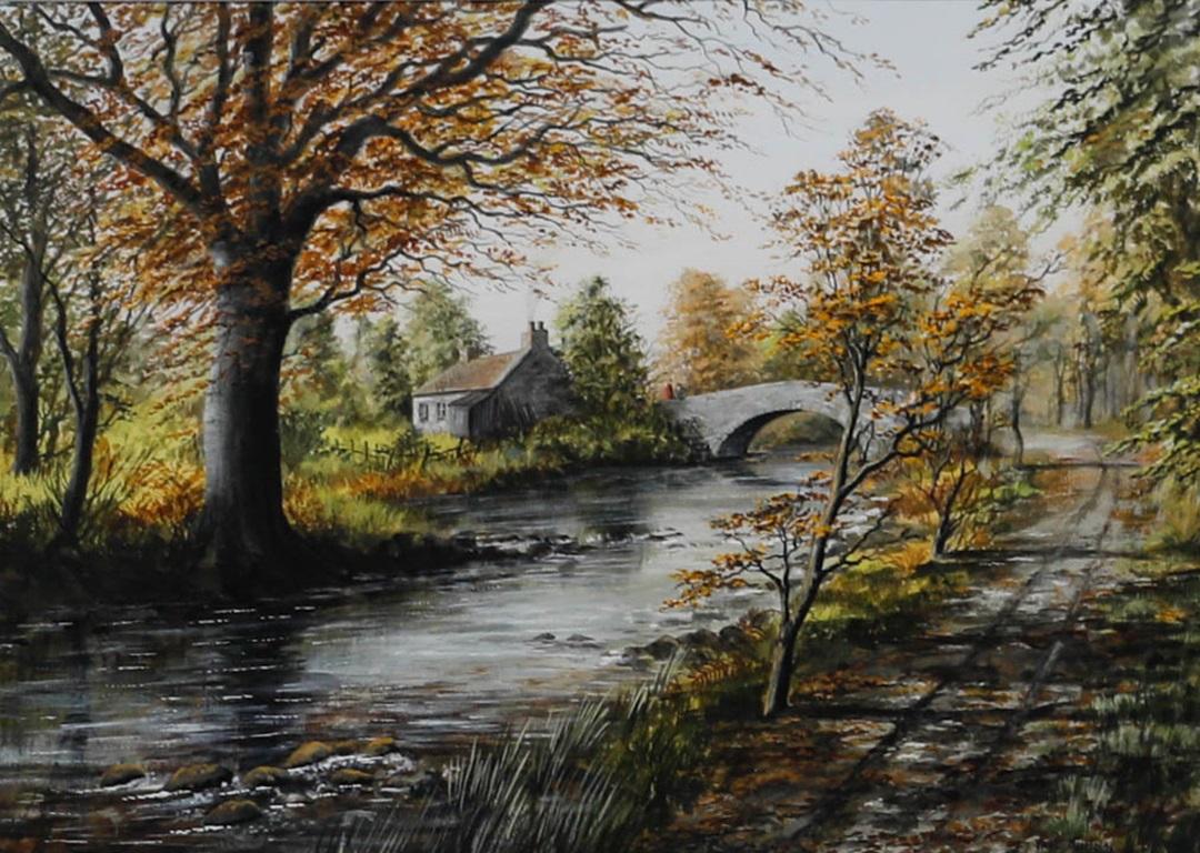 Paul Alexander Nicholas (1943-2007) - Acquerello con cornice, Un tocco d'autunno - Art di Unknown