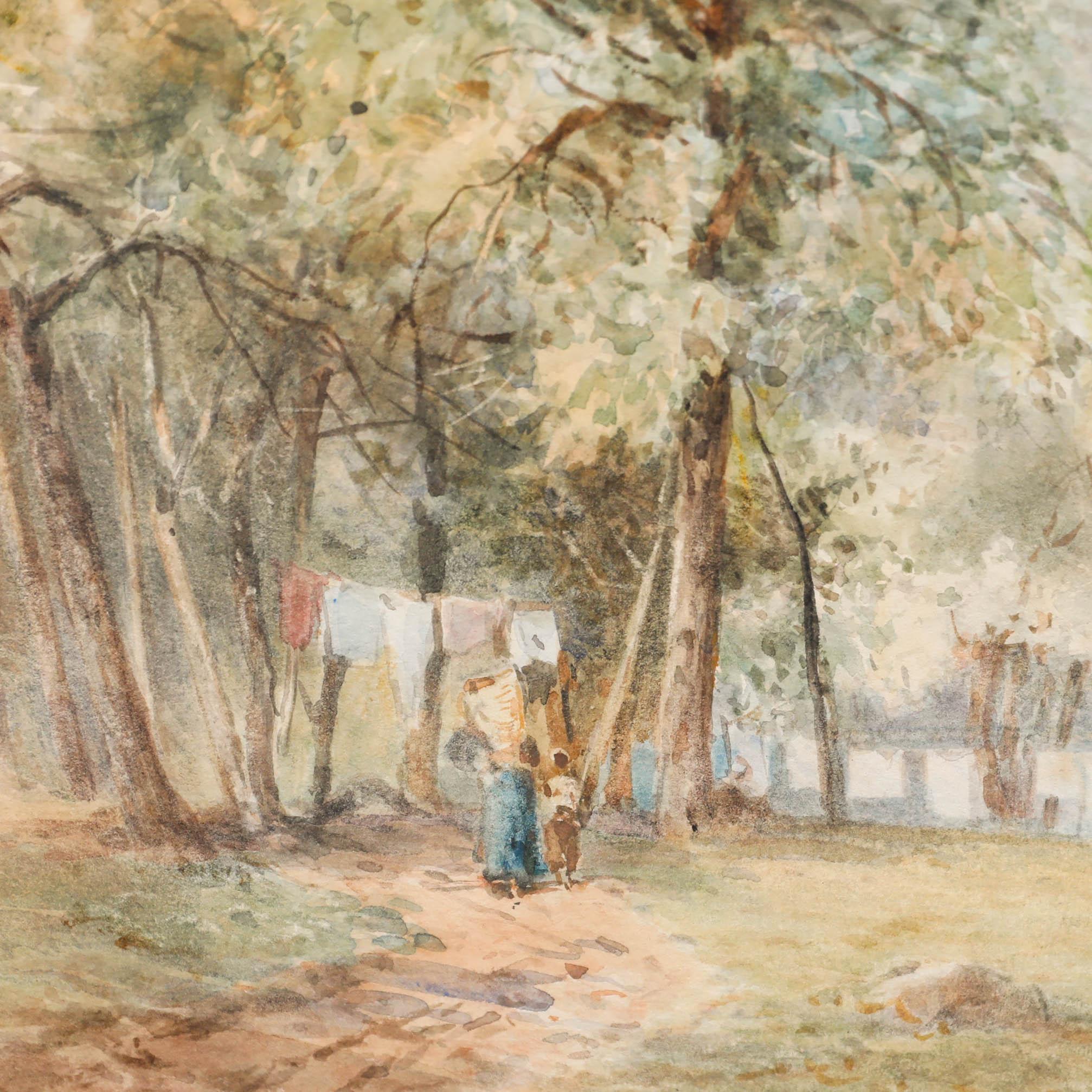 John Varley Jnr (1850-1933) - Aquarelle encadrée, l'extrémité du Lago Maggiore en vente 3