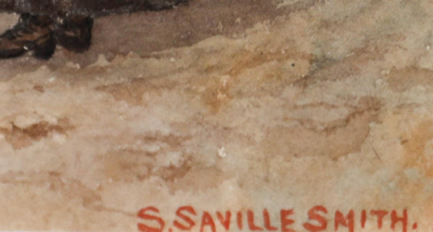 S. Saville Smith - Acuarela enmarcada de finales del siglo XIX, Fetching Water en venta 1