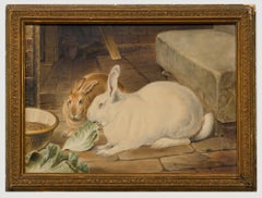 Antique Edward Grinston - Late 19th Century Watercolour, A Boy's Pets