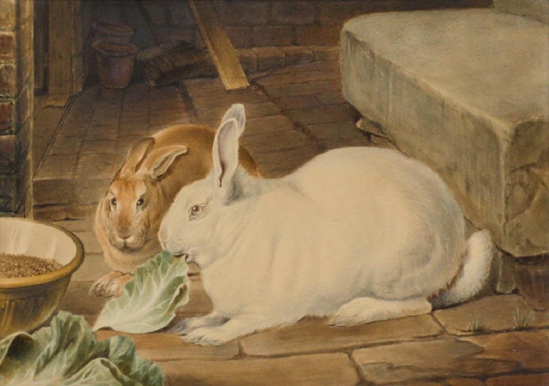 Edward Grinston - Late 19th Century Watercolour, A Boy's Pets - Art by Unknown
