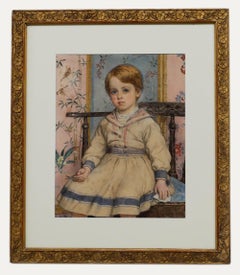John Callington Moore (1829-1880) - 19th Century Watercolour, Victorian Child
