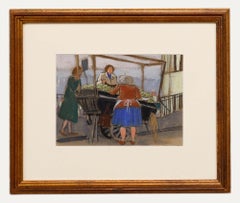 Georges Pacouil (1903-1996) - Framed Mid 20th Century Gouache, The Fruit Cart