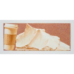 Cup and Iceberg Painting Acrylic and Colored Pencil on Paper, 2022
