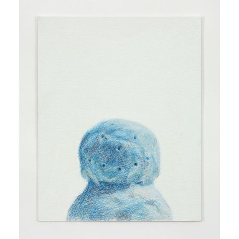 Pittura con pupazzo di neve (bianco) in acrilico Gouachem, acquerello su carta, 2020