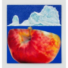 Manzana e Iceberg Pintura en acrílico, lápiz de color y grafito sobre papel, 2023