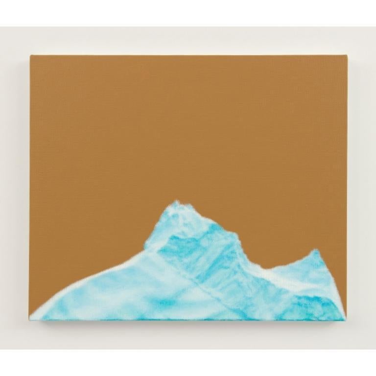 Quadro Iceberg (marrone) in acrilico su lino, 2021