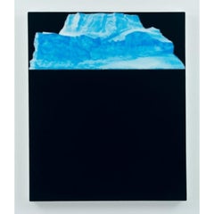 Iceberg (Dark Green) Painting in Acrylic on Linen, 2021