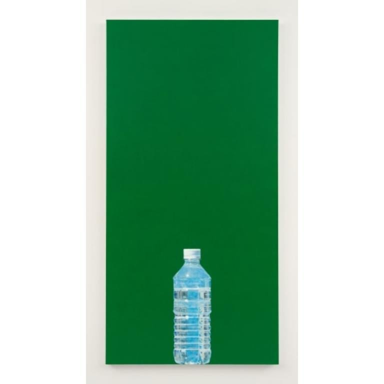 Bottiglia (verde) Quadro in acrilico su lino, 2022