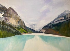 Majestic Lake Louise, Painting, Oil on Canvas