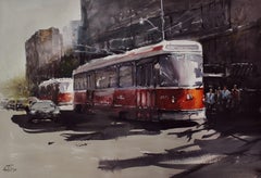 Street Car_02, Painting, Watercolor on Paper