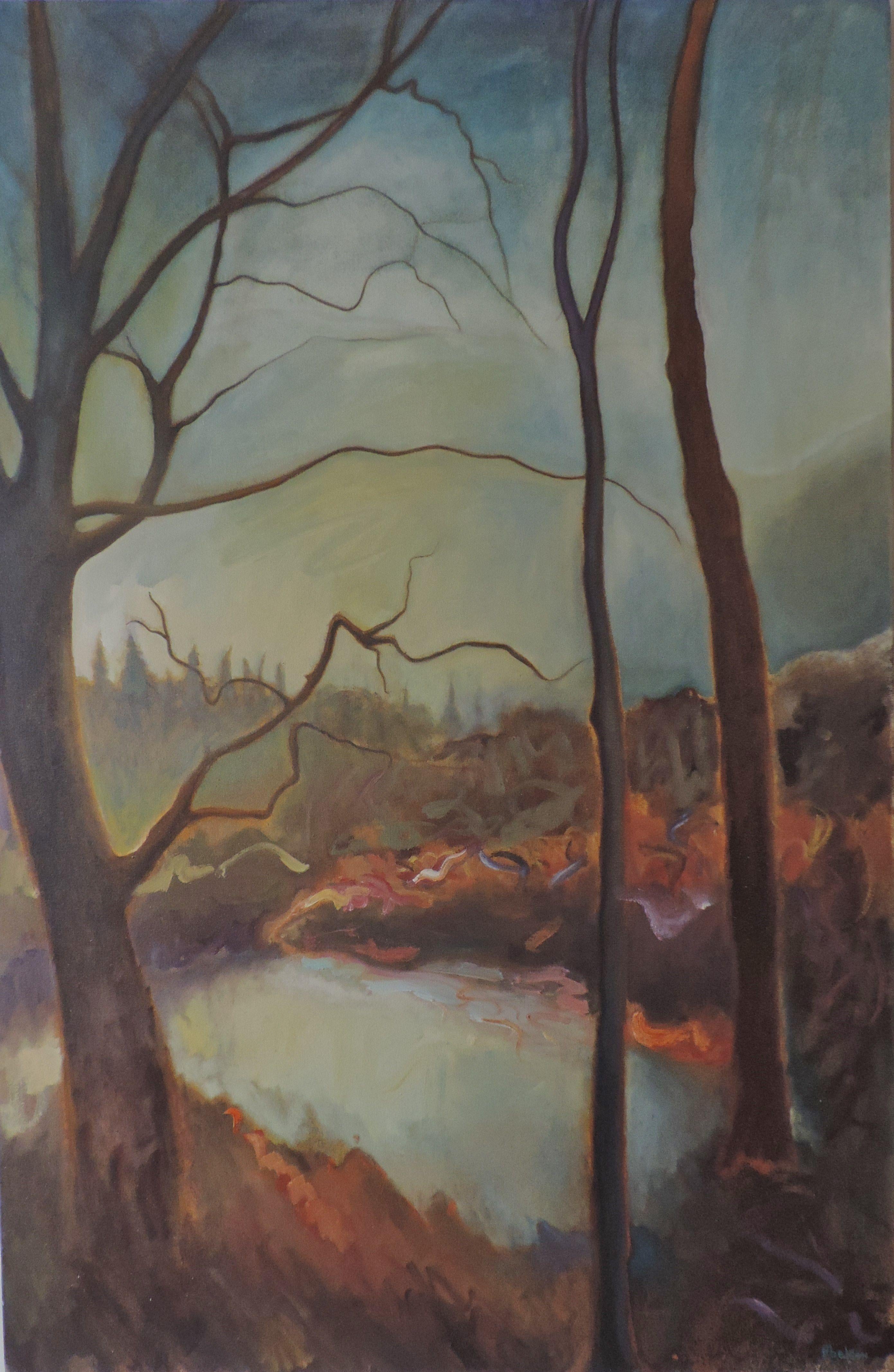 SILVER LAKE, Gemälde, Öl auf Leinwand
