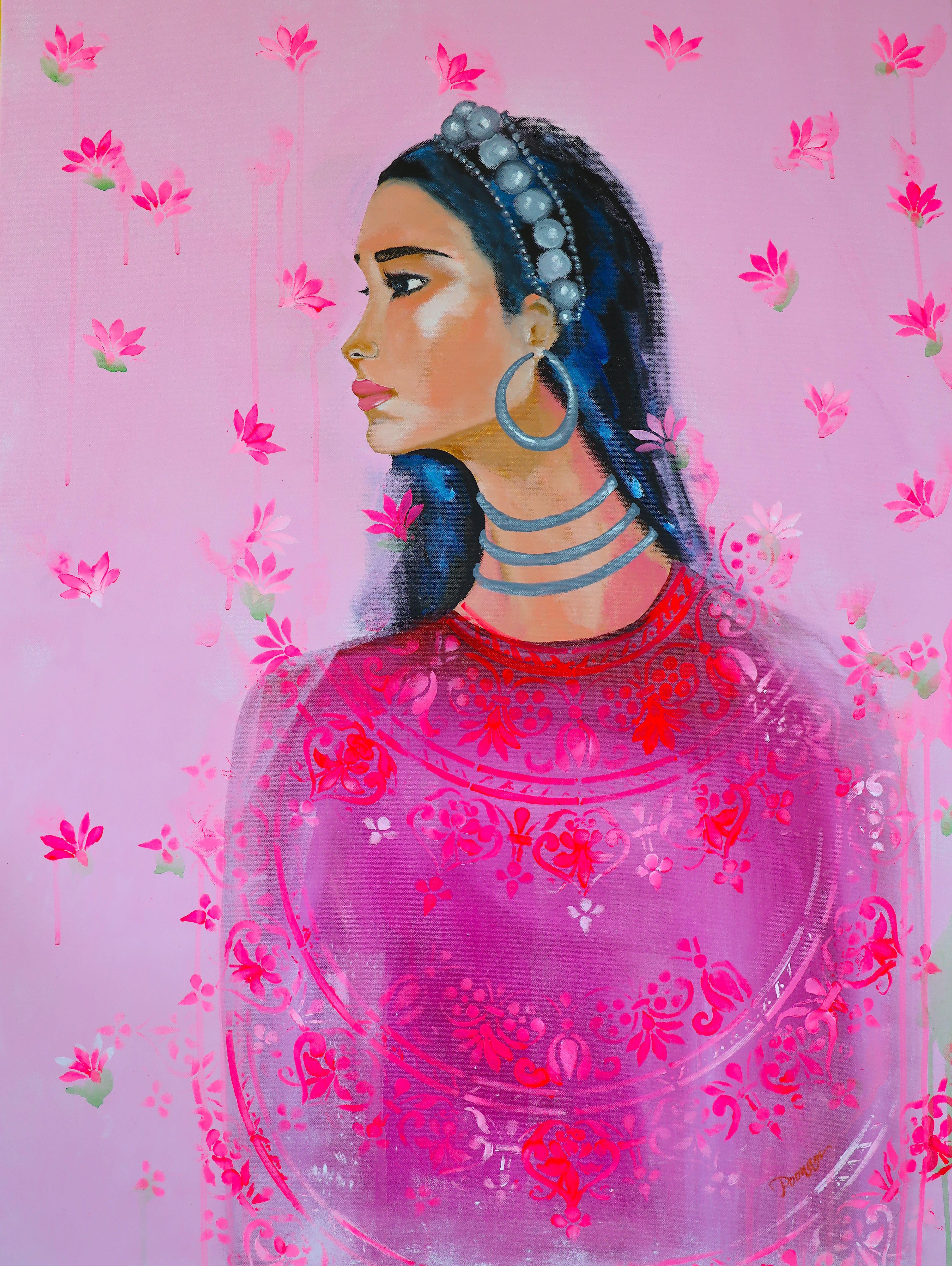 Selbstliebe, Gemälde, Acryl auf Leinwand – Painting von Poonam choudhary