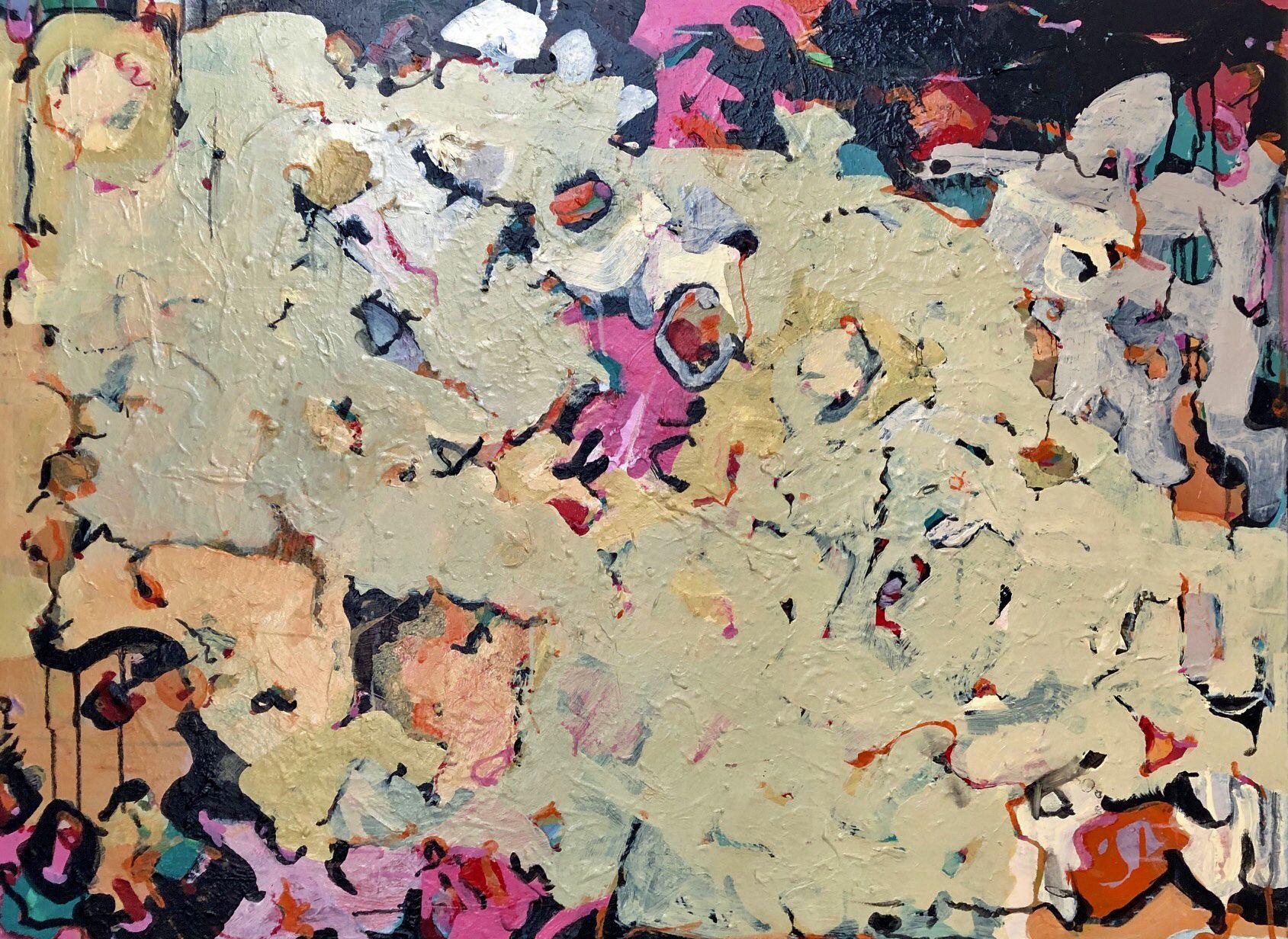 Abstract Painting di Sheila Grabarsky  - Il bordo della felicità, Pittura, Acrilico su tela