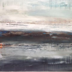 Tache orange, peinture, acrylique sur toile