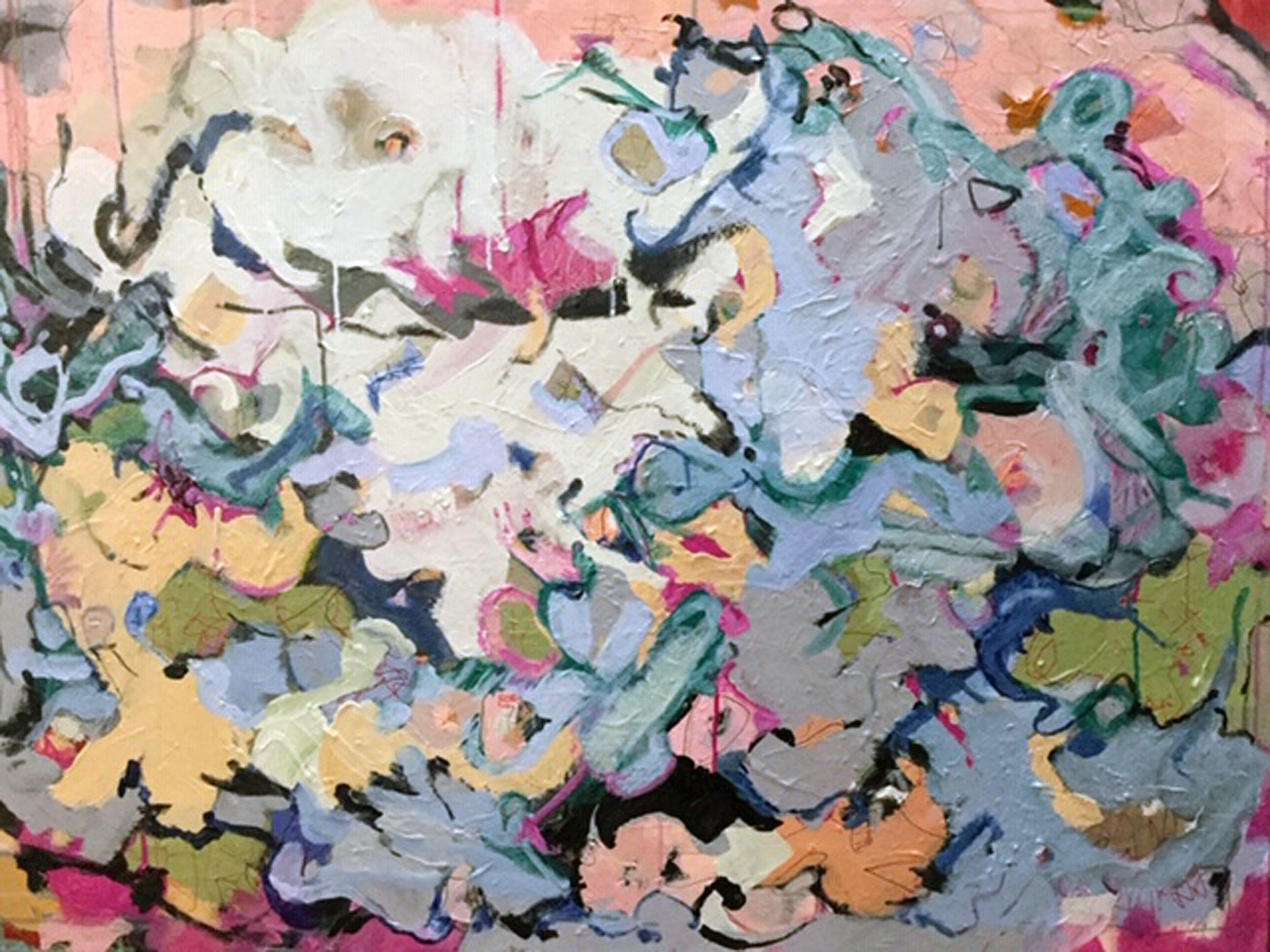 Abstract Painting de Sheila Grabarsky  - El jardín de Max, Pintura, Acrílico sobre lienzo