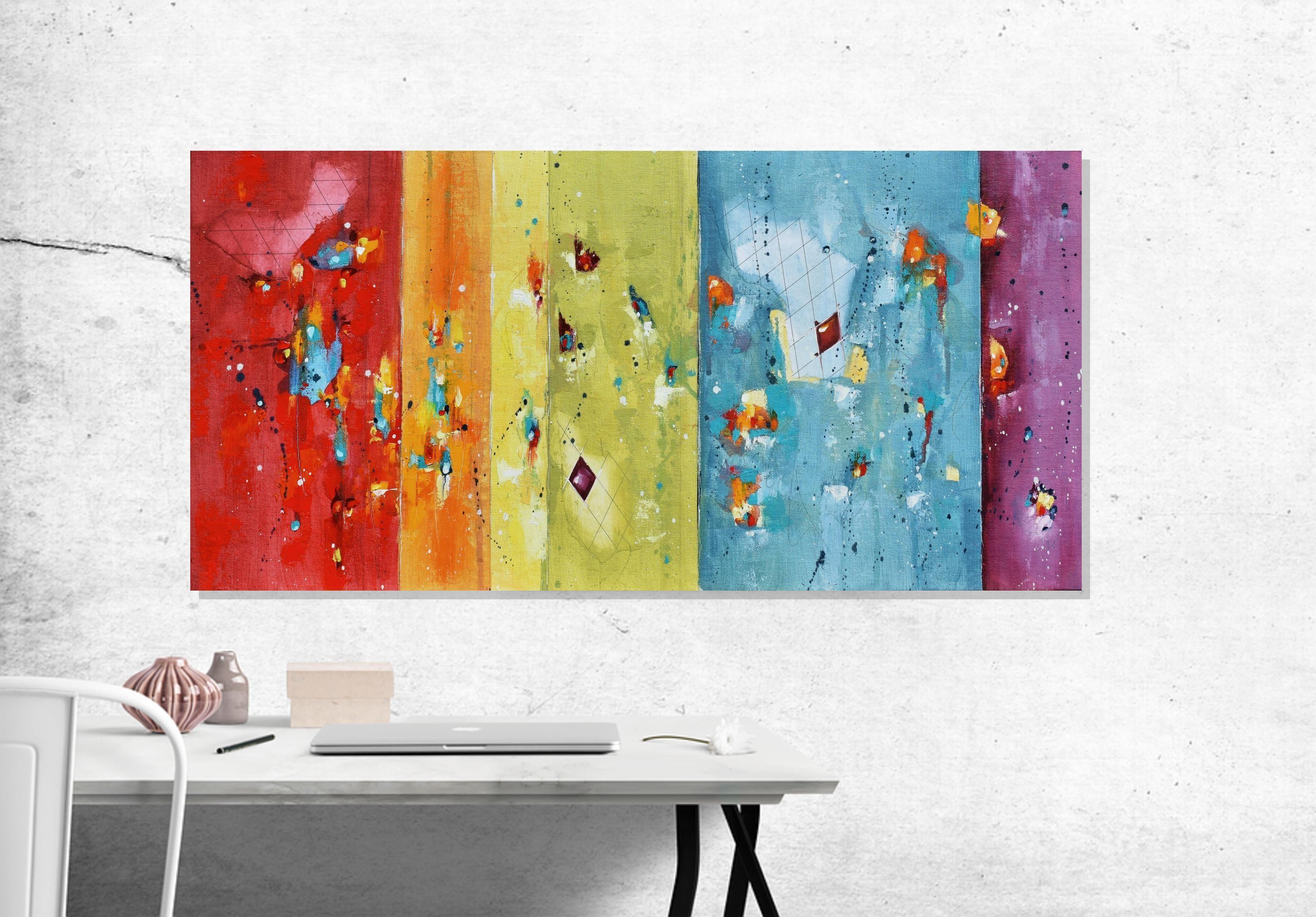 Farben des Geistes, Gemälde, Öl auf Anderem (Braun), Abstract Painting, von Cynthia  Ligeros