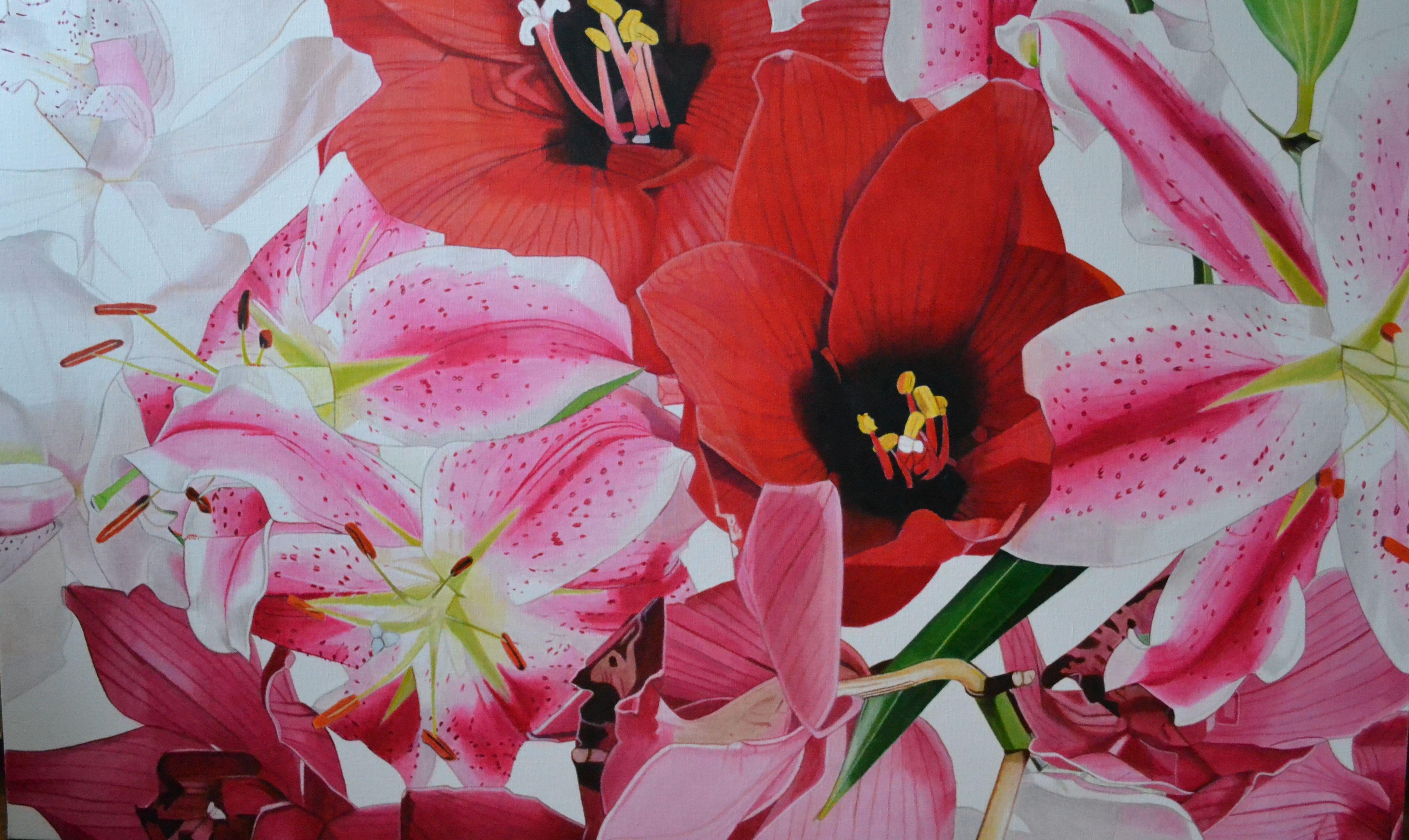Amaryllis, Pittura, Olio su tela