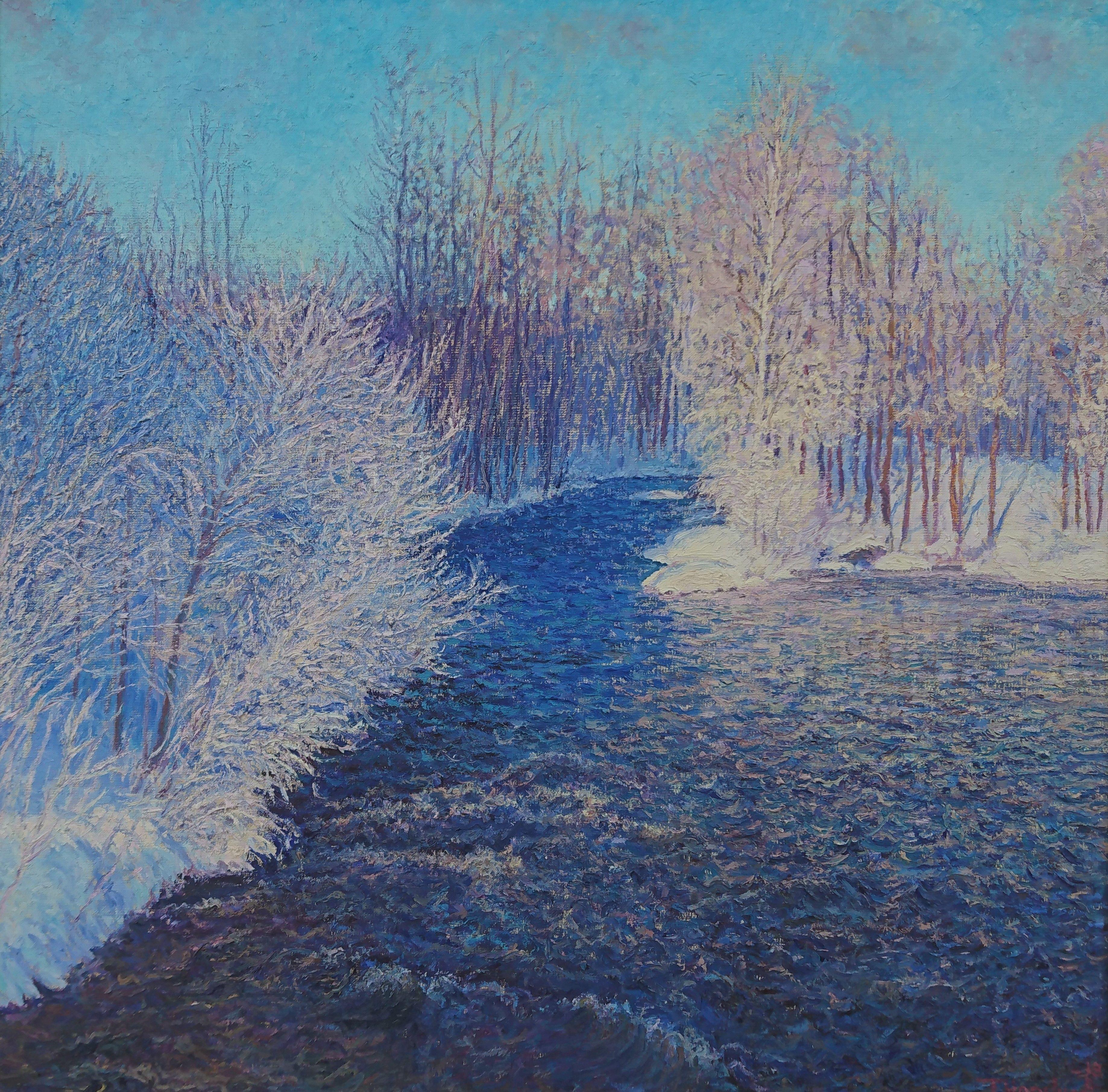 Frost Frost, Gemälde, Öl auf Leinwand – Painting von Tore Hogstvedt