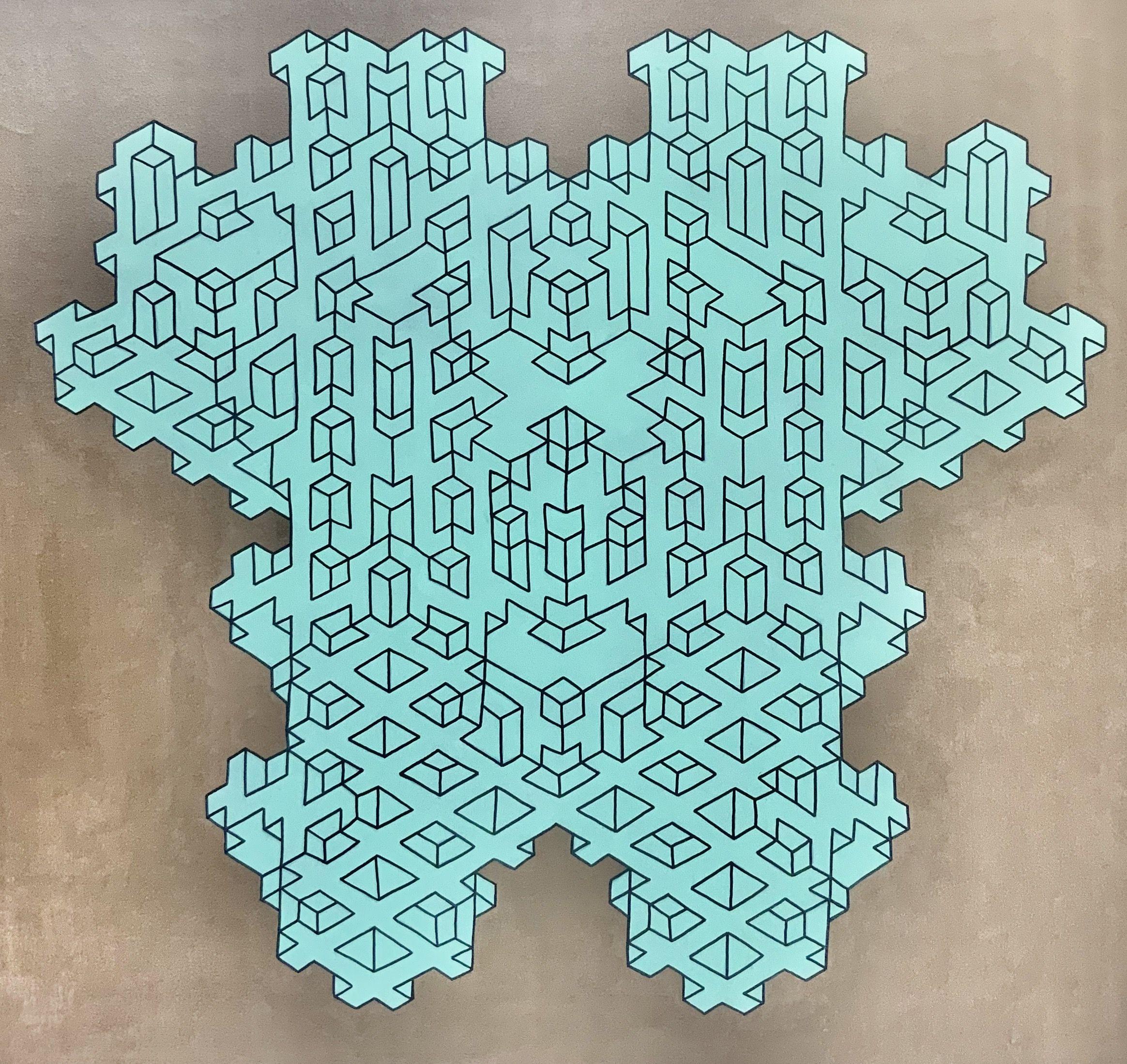 Serie Evoluzione Geometrica, Pittura, Acrilico su tela - Painting di Vance Houston