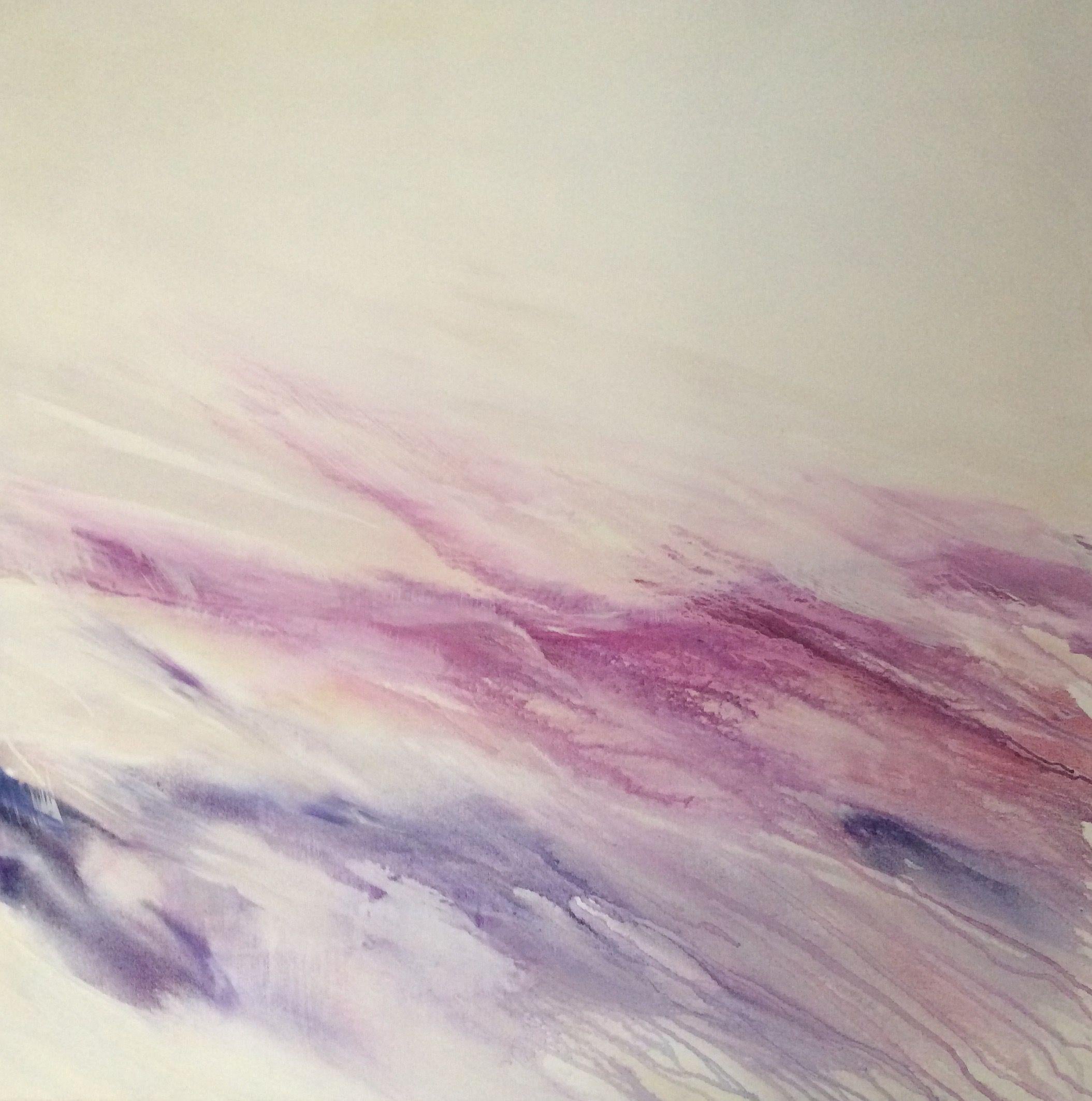 Gesa Reuter Abstract Drawing – Traces of Tranquility, Gemälde, Aquarell auf Leinwand