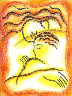 Mother's Love, Drawing, Pastels on Paper