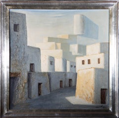 Sayed Mohamed Sayed - Signed & Framed Mid 20th Century Oil, Cairo Streets