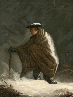 Attrib. Thomas Faed (1826-1900) - Late 19th Century Oil, Caught In A Snowstorm