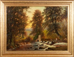 George Frederick Harris (1856-1924)  - Late 19th Century Oil, River Scene
