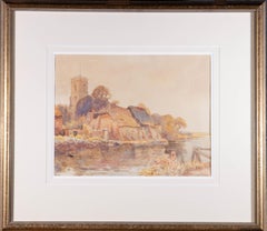 Joseph Kirkpatrick - Joseph Kirkpatrick  (1872-1936) - Aquarelle du début du 20e siècle, bord de rivière