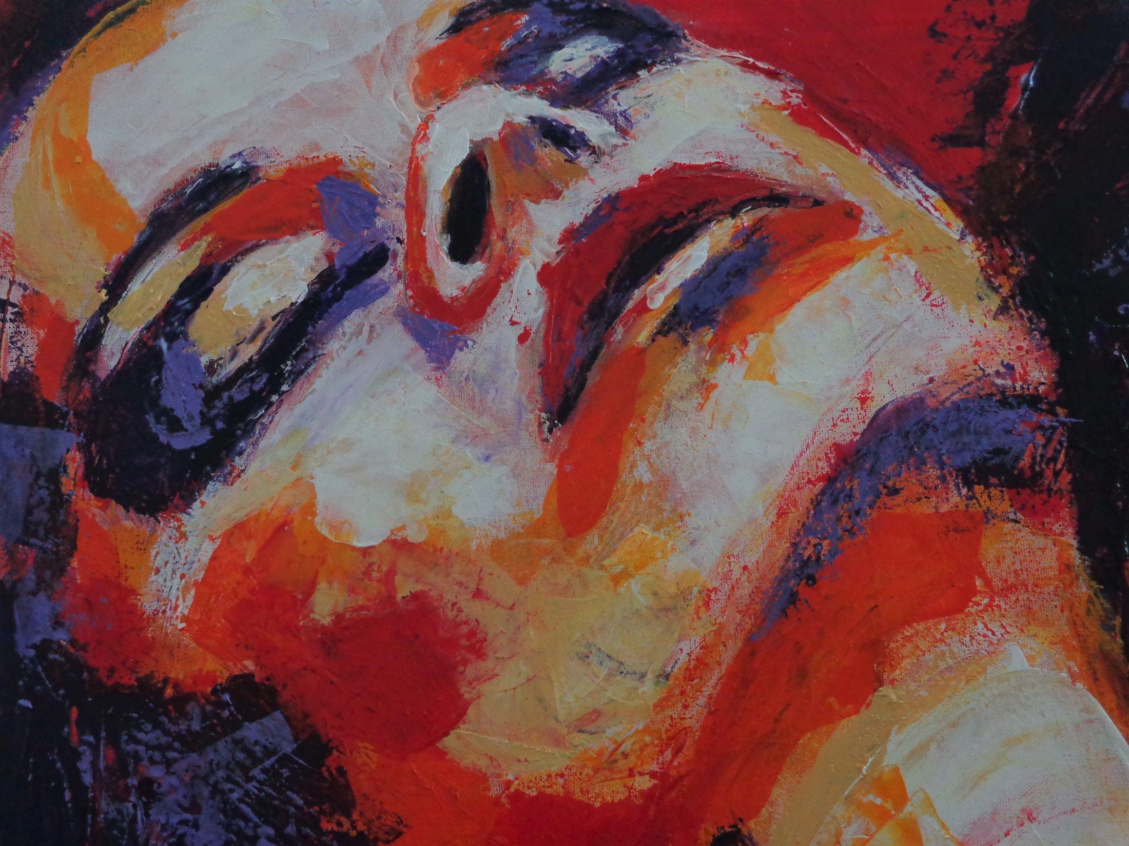 Lovers - Red - The Colour Of Love 2, Painting, Acrylic on Canvas For Sale 1