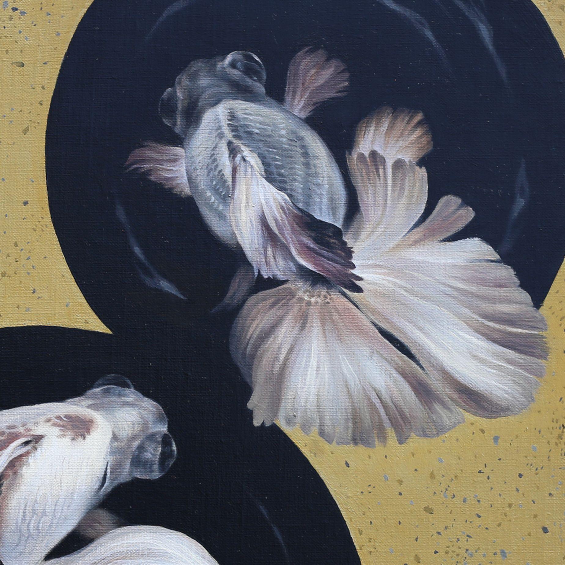 Peinture, huile sur toile « Fragile Leap » - Réalisme Painting par Yuko Montgomery
