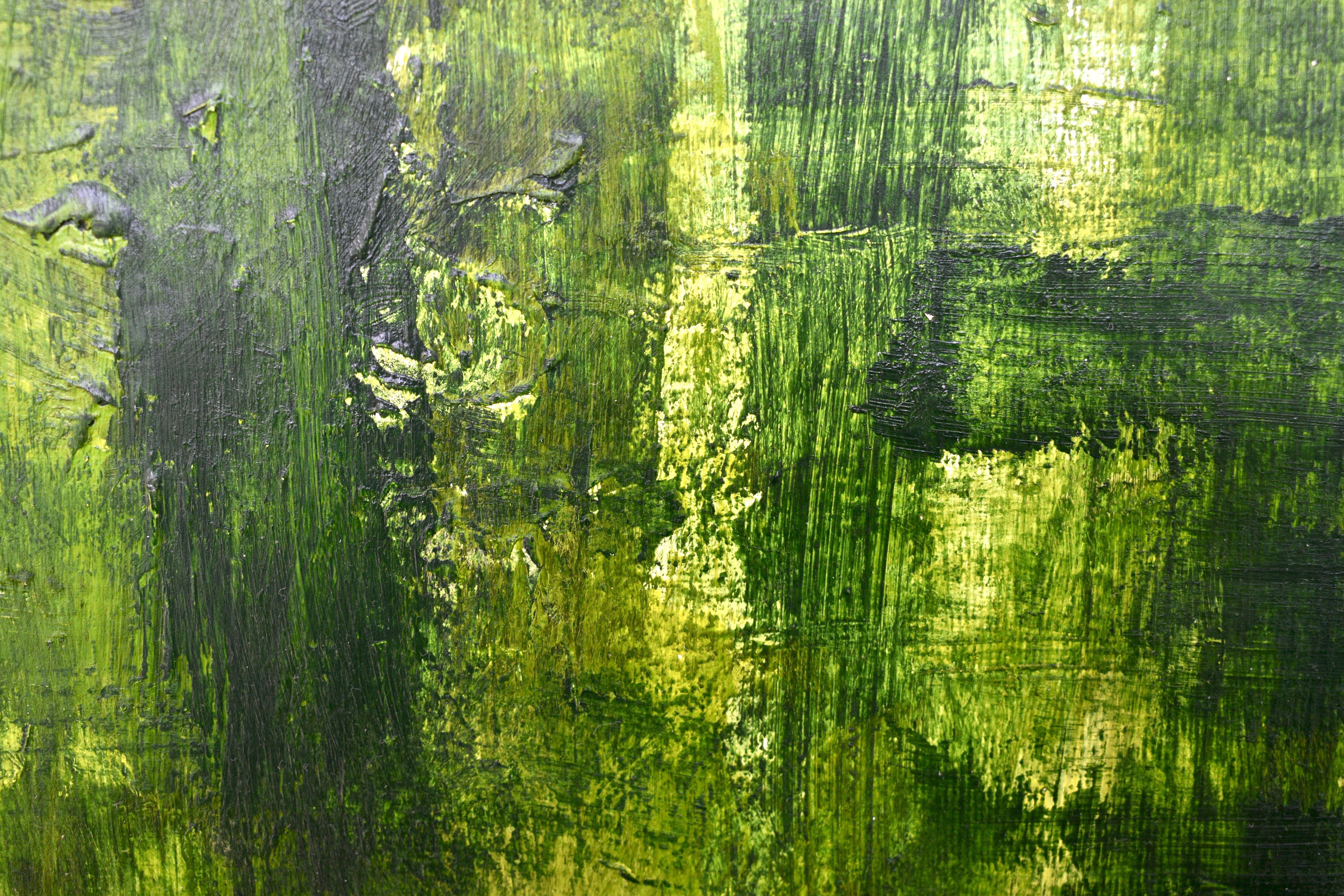 Probably inspired by Gerhard Richter having seen his 'cage' paintings at Tate Modern, London, 'Greenwood' is an Abstract painting made in March 2013 reminding us of the greenwood (forest) and it's cool, shady greenness. And with that maybe also an