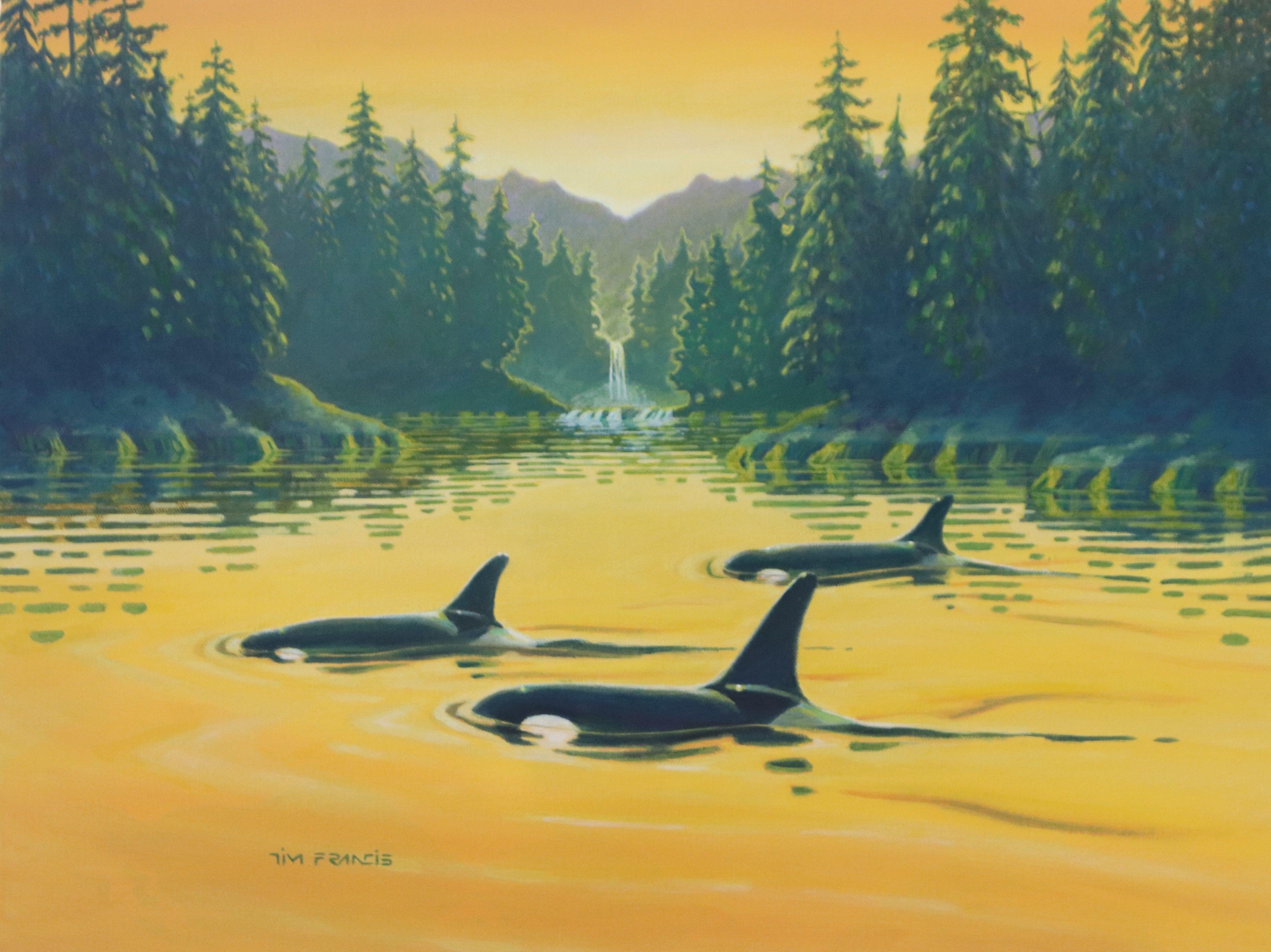 Exploring The Shallows, Peinture, Acrylique sur Toile
