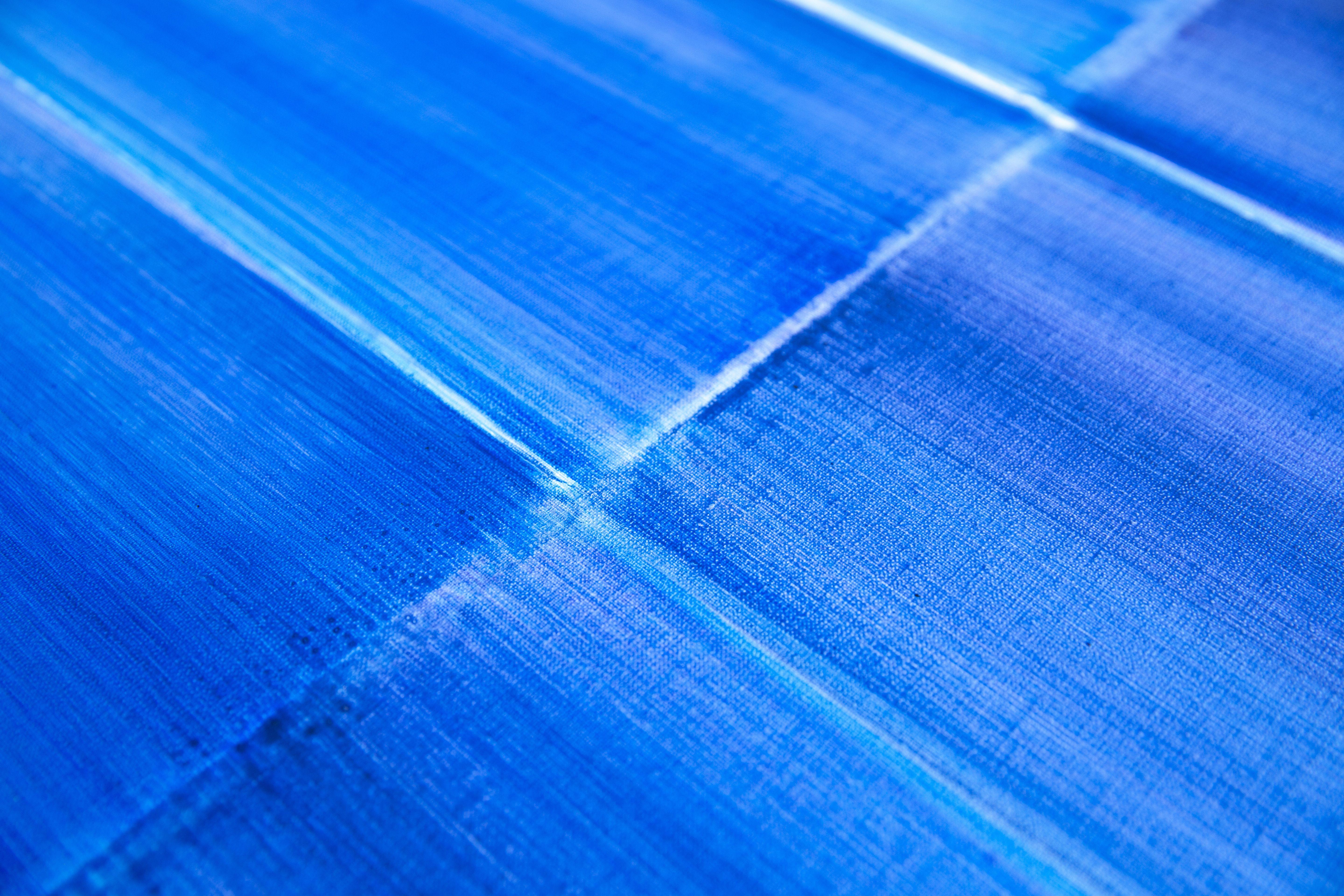 Blue Lilac Clash, Pittura, Acrilico su tela in vendita 2