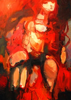 Passion in Red., Painting, Oil on Canvas