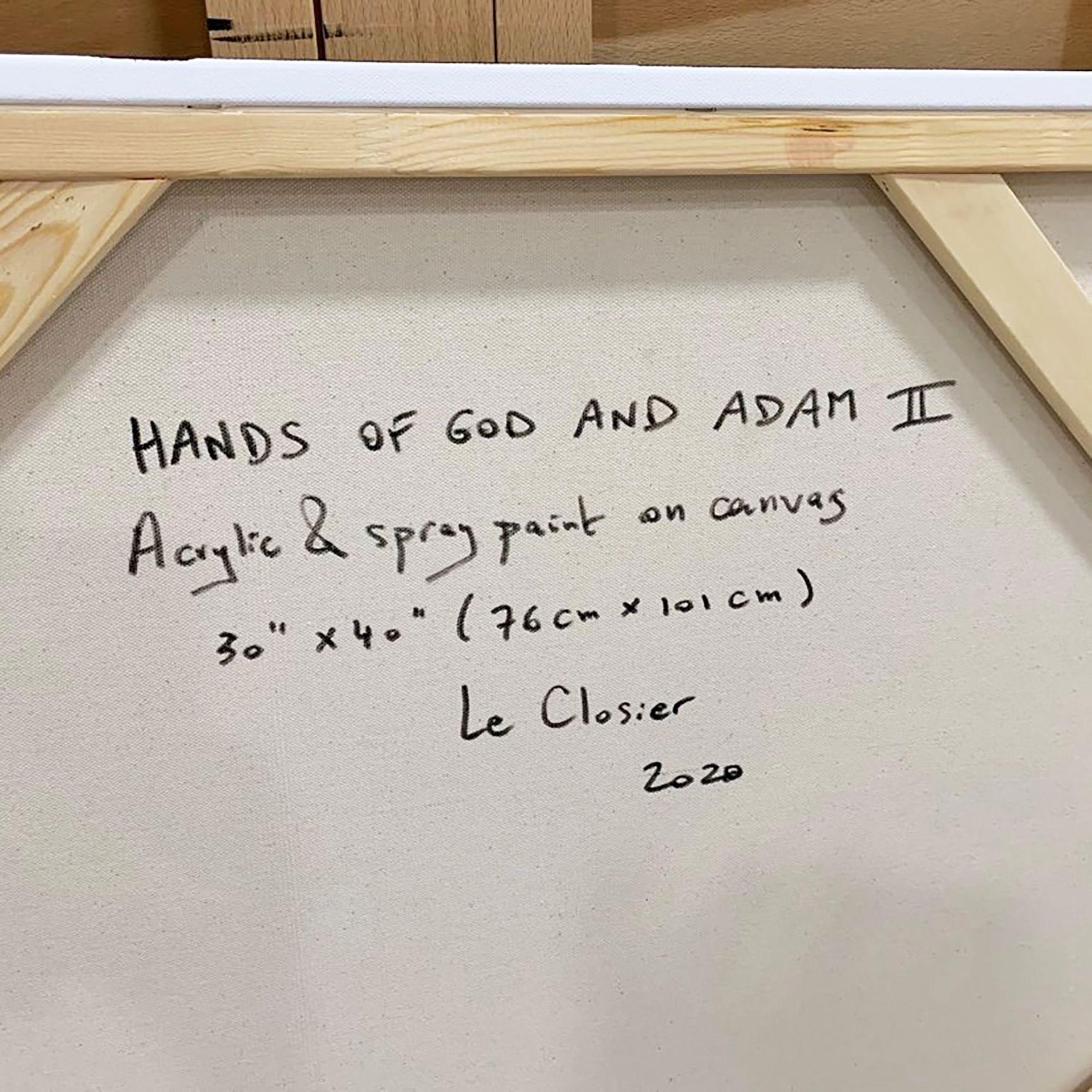 HANDS OF GOD AND ADAM II, Gemälde, Acryl auf Leinwand im Angebot 1