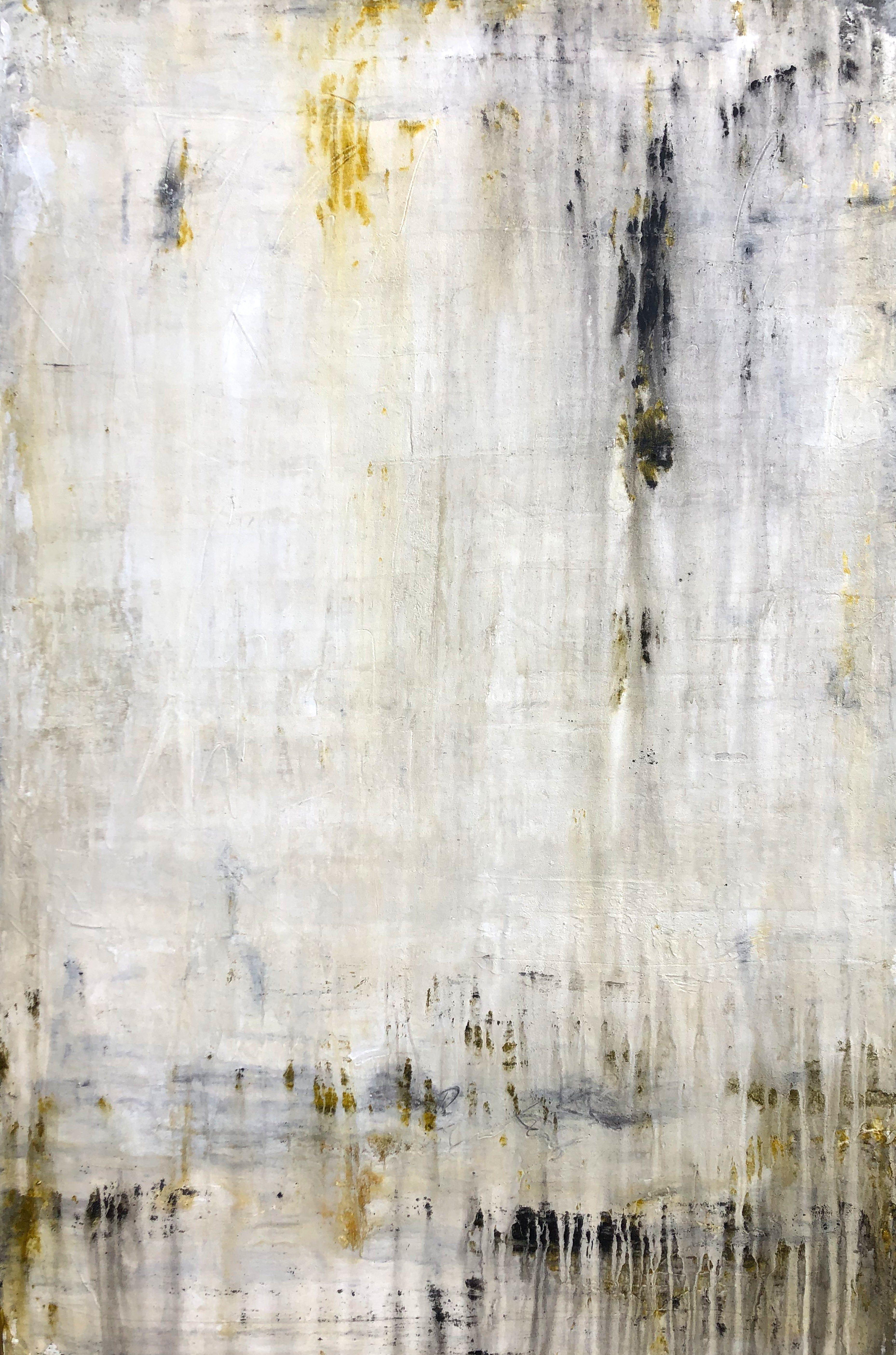 Roger K├╢nig Abstract Painting - "1407 Antique Gold Wall", Painting, Acrylic on Canvas