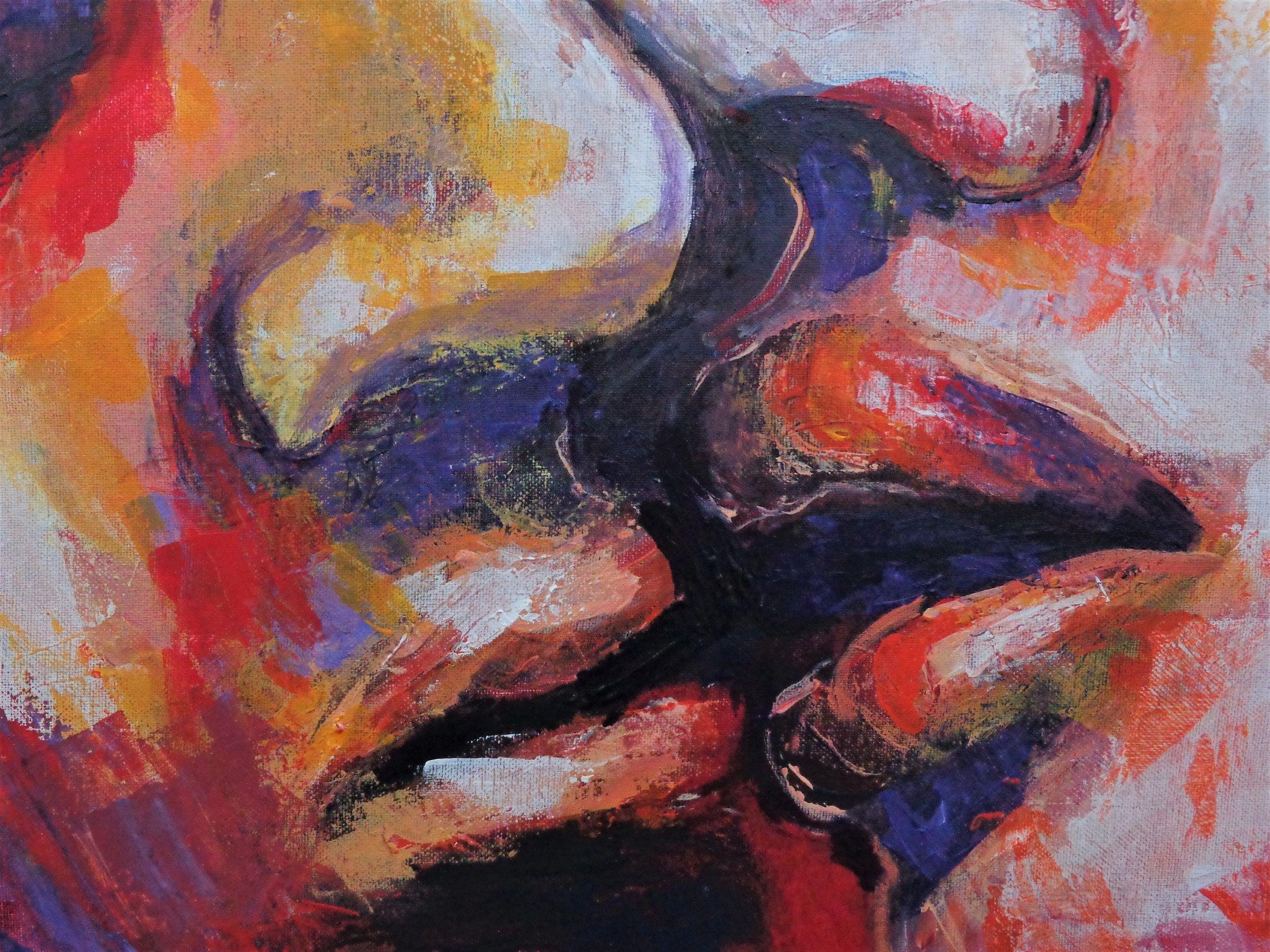 lovers abstract painting