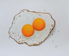 Double Yolk Egg: A Pencil Drawing, Drawing, Pencil/Colored Pencil on Paper
