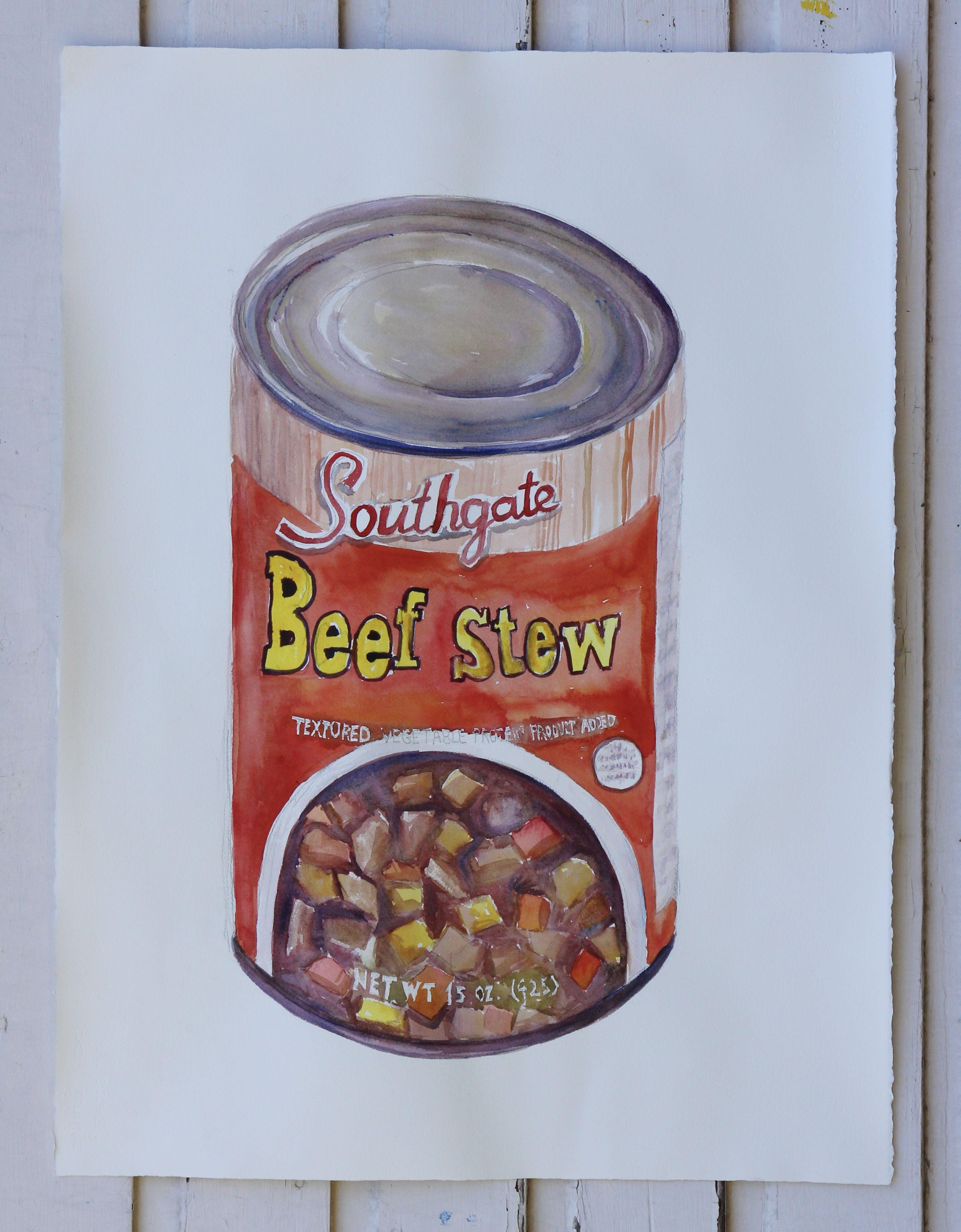 Beef Stew, Painting, Watercolor on Watercolor Paper - Pop Art Art by John Kilduff