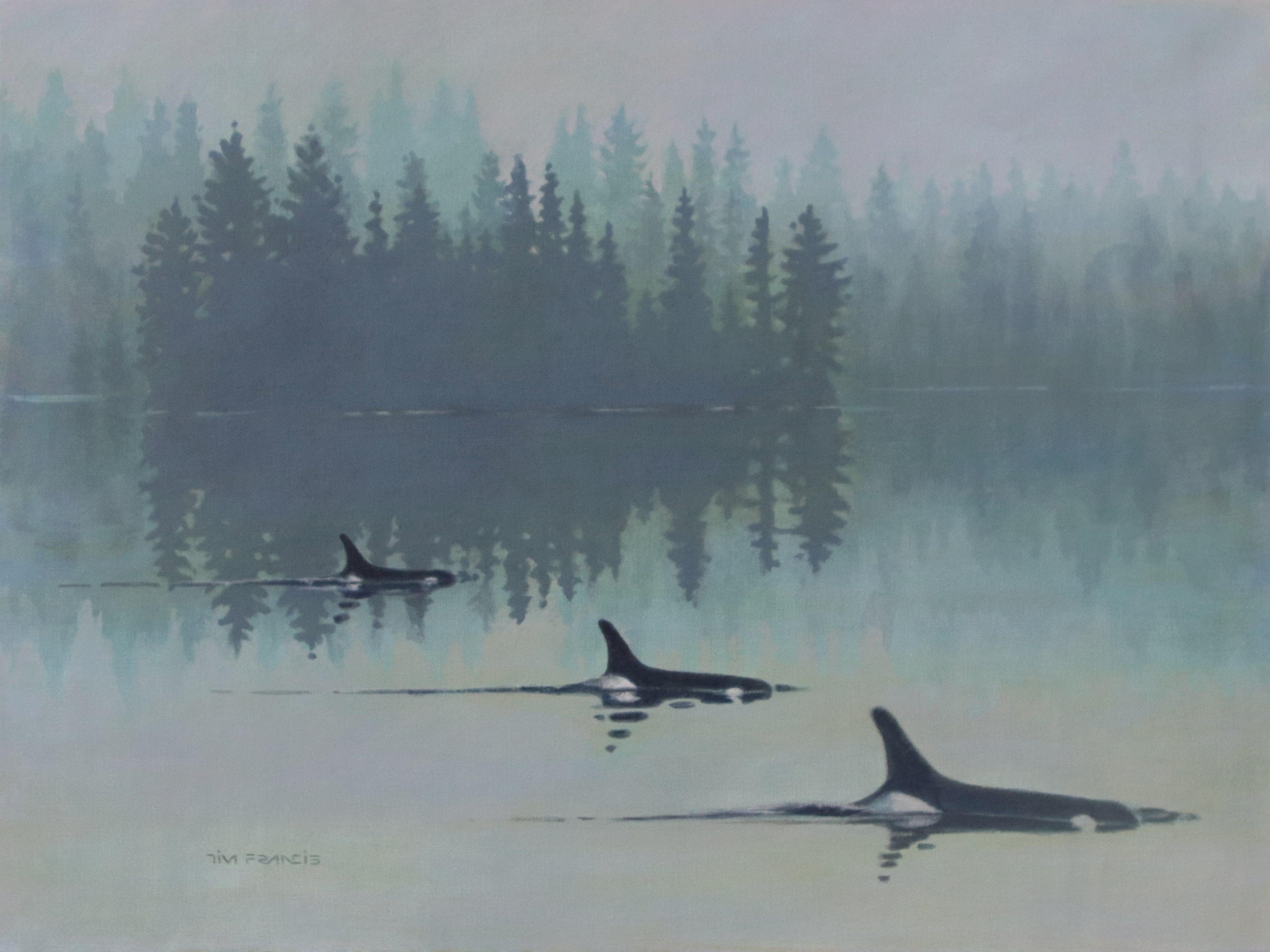Gemälde, Acryl auf Leinwand, Cruising – Painting von Tim Francis