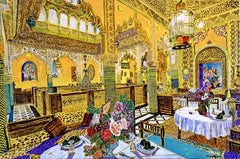 Architecture traditionnelle marocaine -09, peinture, huile sur toile