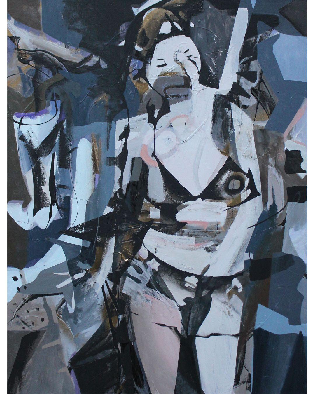 Timothy Shannon Abstract Painting - abstract figure, Painting, Oil on Canvas